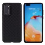Woven Texture Durable TPU Cell Phone Cover for Huawei P40 – Black