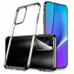 SULADA Crystal Clear Plated TPU Shell Case for Huawei P40 Pro – Black