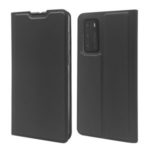 Magnetic Adsorption Stand Leather Card Holder Case for Huawei P40 – Black
