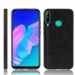 Leather Coated PC + TPU Hybrid Shell for Huawei P40 lite E / Y7p – Black