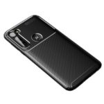 Carbon Fiber Skin Dropproof Flexible TPU Cell Phone Cover for Motorola Moto G Stylus – Black