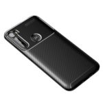 Carbon Fiber Anti-drop Soft TPU Mobile Cover for Motorola Moto One Fusion Plus – Black
