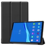 Tri-fold Leather Stand Case for Lenovo Tab M10 Plus TB-X606F – Black