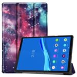 Pattern Printing Tri-fold Leather Stand Case for Lenovo Tab M10 Plus TB-X606F – Galaxy Pattern