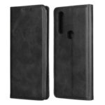 Auto-absorbed PU Leather Wallet Case for Motorola One Action – Black