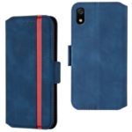 Retro Style Splicing Matte Leather Case Phone Cover with Card Slots for Xiaomi Redmi 7A – Blue