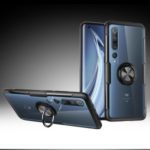 Finger Ring Kickstand TPU + PC Phone Casing with Magnetic Metal Sheet for Xiaomi Mi 10/Mi 10 Pro – Black