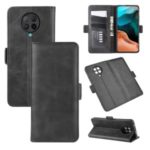Magnet Adsorption Leather Wallet Phone Cover Protective Case for Xiaomi Redmi K30 Pro – Black