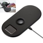 Intelligent 3 in 1 Desktop Wireless Charger for iPhone/Apple Watch/Airpods – Black