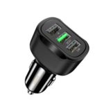 USAMS US-CC100-1 3 USB Ports Car Charger Adapter with with QC 3.0