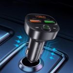 ESSAGER FM Bluetooth MP3 QC3.0 Smart Car Charger – Black
