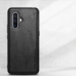 X-LEVEL Vintage Style PU Leather Coated TPU Mobile Phone Cover for vivo X30 – Black