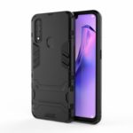Cool Guard PC + TPU Hybrid Case with Kickstand for Oppo A8 / Oppo A31 (2020) – Black