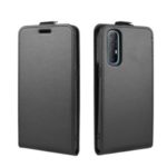 Vertical Flip with Card Slot Leather Special Mobile Shell for Oppo Reno3 Pro – Black