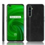 PU Leather Coated PC + TPU Hybrid Shell for Realme X50 Pro 5G – Black