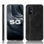 Hybrid Case PU Leather Coated PC + TPU Cell Phone Cover for vivo Z6 – Black