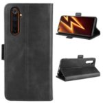 Magnetic PU Leather Cover Wallet Mobile Phone Case for Realme 6 Pro – Black