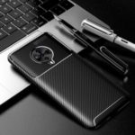 Carbon Fiber Surface Anti-drop TPU Cell Phone Cover for vivo S6 – Black