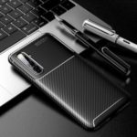 Drop Resistant Carbon Fiber TPU Case Shell for Realme X50 Pro 5G – Black