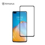 AMUROS Silk Printing Anti-explosion Full Glue Tempered Glass Full Screen Film for Huawei P40