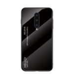 Gradient Color Tempered Glass + PC + TPU Cell Phone Case for OnePlus 8 – All Black