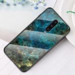Marble Pattern Tempered Glass + PC + TPU Combo Cover for OnePlus 8 – Emerald