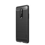 MOFI Carbon Fiber Brushed TPU Back Case for OnePlus 8 – Black