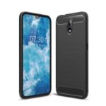 Carbon Fiber Brushed TPU Phone Casing for Nokia 2.3 – Black