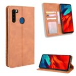 Vintage Style Leather Wallet Case for Blackview A80 Pro – Brown