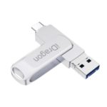 IDRAGON 3 in 1 OTG USB Flash Drive USB 3.0 + Type-C + Micro USB Memory Stick – 128G