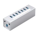 ORICO A3H7-SV Aluminum Alloy 7 Port USB3.0 Hub – Silver/EU Plug