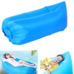 Outdoor Inflatable Air Sofa Bed Camping Bed Beach Mat Portable Sleeping Pad 220x70cm – Blue