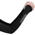 AONIJIE E4118 Unisex UV Protection Cooling Arm Sleeves Cover Sun-Resistant Sleeves Cover with Thumb Hole for Biking Gardening Driving Fishing Golf Hiking – Black