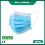 10Pcs/Bag CE Certified Disposable Medical Surgical Masks 3-Layer Anti-virus Facial Masks [Daily Production: 100K]