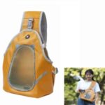 TAILUP Pet Dog Cat Puppy Carrier Chest Bag Outdoor Travel Pet Shoulder Bag [PU Leather Type/M Size] – Brown