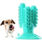 Pet Dog Toothbrush Suction Cup Chew Toy Cleaning Teeth Dog Toy – Blue