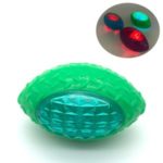 Pet Dog Flash Sound Ball Tooth Cleaning Toy Rubber Interactive Pet Dog Toy – Green