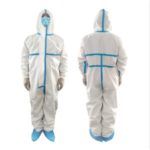 Disposable SMS Medical Protective Clothing Isolation Suit Coveralls with Overlapped Seam – L