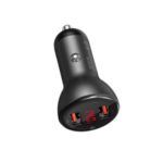 BASEUS Digital Display 45W Dual USB Port Quick Charge Car Charger – Grey