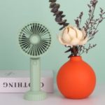 USB Rechargeable Handheld Cooling Fan Portable Mini Desk Fan – Green
