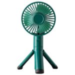 Portable Mini Tripod Fan USB Rechargeable Handheld Cooling Fan – Green