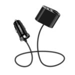 WIWU QC300 Multi-functional Car Charger with Extension Cable 2 USB + 1 PD Charging Port