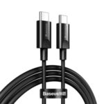 BASEUS XIAOBAI SERIES 100W 5A Fast Charging Cable Type-C to Type-C 1.5m Cable Cord – Black