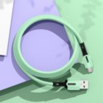 USAMS 1M Micro USB Data Sync Charger Silicone Cable for Samsung Huawei Xiaomi – Cyan