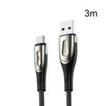 JOYROOM Sharp Series Nylon Braided Type-C USB Data Sync Charger Cable 3m for Samsung Huawei Xiaomi – Black