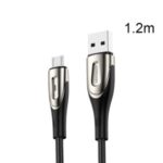 JOYROOM Sharp Series Nylon Braided Micro USB Data Sync Charging Cable 1.2m for Samsung Huawei Xiaomi – Black