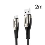 JOYROOM Sharp Series Nylon Braided Micro USB Data Sync Charging Cable 2m for Samsung Huawei Xiaomi – Black
