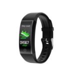 QW18T Body Temperature Measurement Heart Rate Monitoring Fitness IP68 Waterproof Sport Wristband – Black