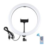 PULUZ 11.8 inch 30cm RGB Dimmable LED Dual Color Temperature LED Curved Diffuse Light Ring Vlogging Selfie Photography Video Lights – Black