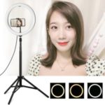 PULUZ 1.65m Tripod Mount + 11.8 inch 30cm USB 3 Modes Dimmable Dual Color Temperature LED Ring Vlogging Video Light Live Broadcast Kits with Phone Clamp